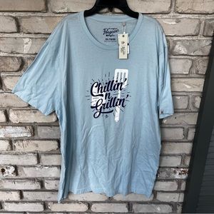 Original penguin chillin and grillin blue men shirt. For the grill master. NWT